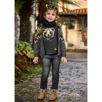 Chlapecké kalhoty Mayoral Měkké džínové kalhoty 4598 - 58 černé Rozměr: 98