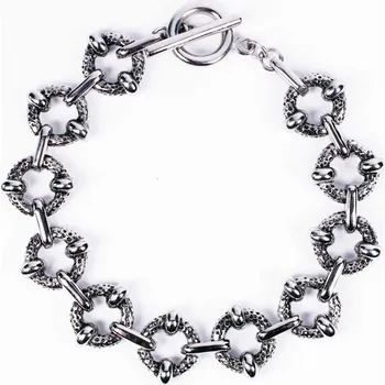 Náramek Dámský náramek z chirurgické oceli kroužky