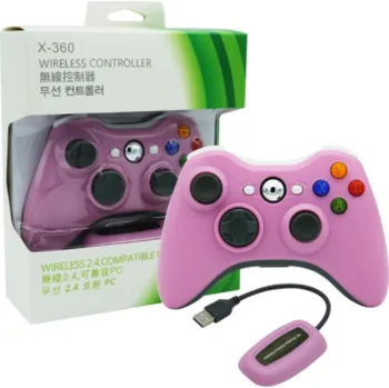 Herní konzole Bezdrátový ovladač XBOX 360 / PC 2,4 GHz růžový