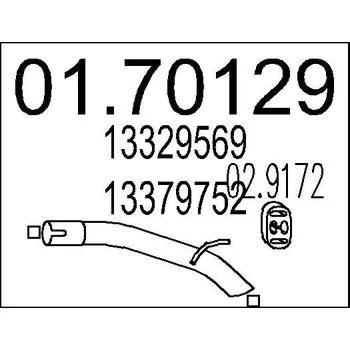 Výfuková trubka Výfuková trubka MTS 01.70129