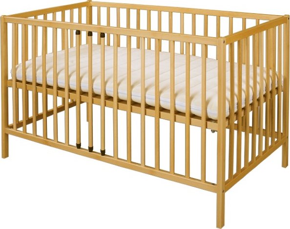 Dřevěná dětská postýlka STRAKOŠ LK 143