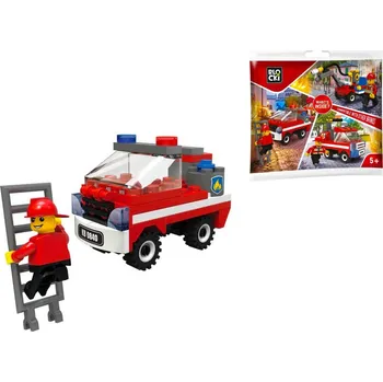 ostatní stavebnice Blocki stavebnice Hasiči hasičský vůz kompatibilní 62 dílů