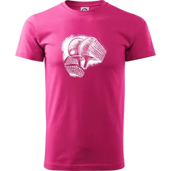 Pánská móda Ping pong pálky a síť - Klasické pánské triko vyšší gramáže - XL ( Purpurová )