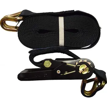 Upínací popruh ROPES - CHAINS Dvoudílný upínací popruh s černou ráčnou - 2500 daN - černý Délka: 12 m