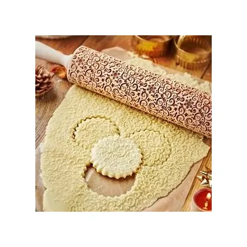 Vánoční dekorace Vzorovaný váleček velký - vzor VÁNOČNÍ VLOČKY