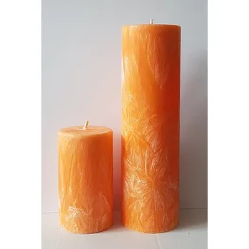Svíčka Oltářní oranžová svíčka, Druh c) Válec - průměr 6,2cm, výška 10,7cm