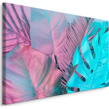 MyBestHome BOX Plátno Tropické Listy V Neonových Barvách Varianta: 70x50