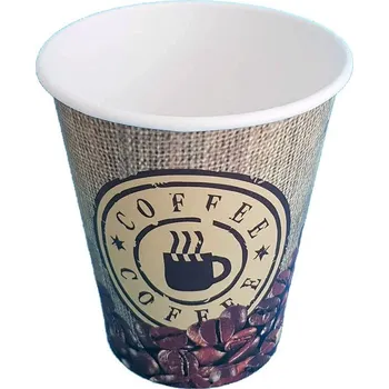 Jednorázové nádobí Kelímek papírový 300 ml na kávu, potisk Coffee, 50ks