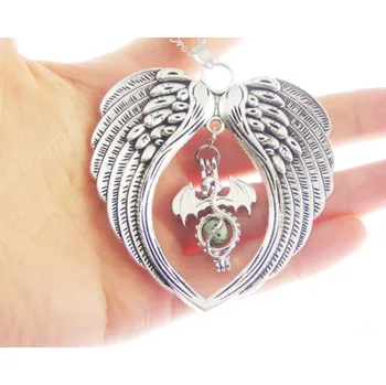 Náhrdelník Andělská křídla s drakem