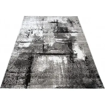 Koberec Makro Abra Kusový koberec moderní MAYA Q541D šedý bílý černý Rozměr: 160x230 cm