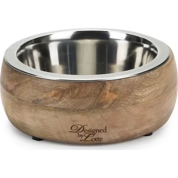 Miska pro psa Designed by Lotte miska dřevěná + nerez 650 ml