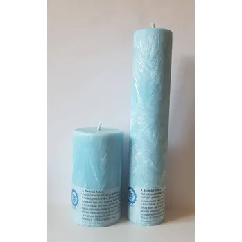 Svíčka 5. Hrdelní čakra, Druh c) Válec - průměr 6,2cm, výška 10,7cm