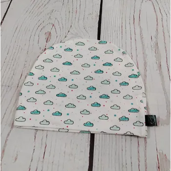 Kojenecká čepice Yháček Rostoucí čepička Yháček, mráčky, DOPRODEJ! Velikost:: L