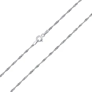 Šperk Stříbrný jemný řetízek Singapur - točený