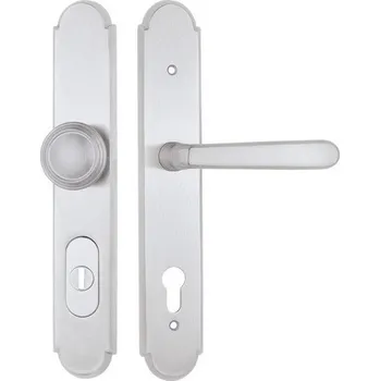 Dveřní kování Twin Bezpečnostní klika / ALT WIEN / Matný Chrom 90 mm Klika pravá + Koule /Vnitřní strana klika a vnější koule/ vložka cylindrická /KPZL/