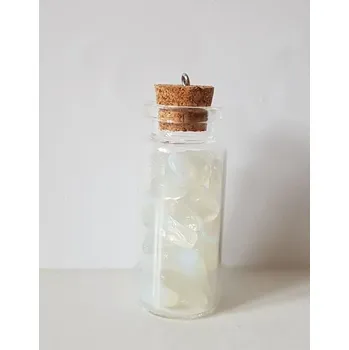 Minerální kámen ve skleněné lahvičce - Opál