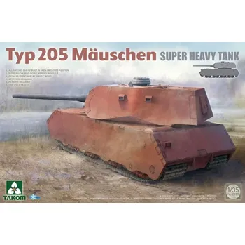 Plastikový model Takom 1/35 Typ 205 Mäuschen Super Heavy Tank
