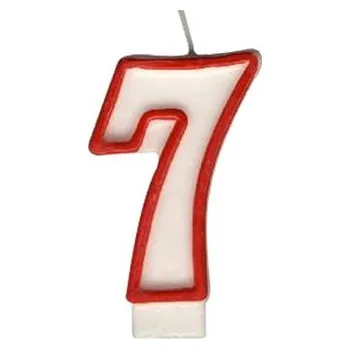 Dárková taška Dortová číslová svíčka "7" 75mm