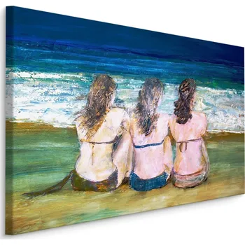 MyBestHome BOX Plátno Tři Ženy U Moře Varianta: 30x20