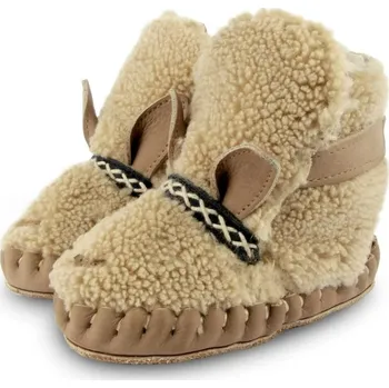 Kojenecké oblečení Donsje Zateplené kožené capáčky Kapi Alpaca Velikost: 12-18 měsíců Donsje Kapi Exclusive Lining Alpaca