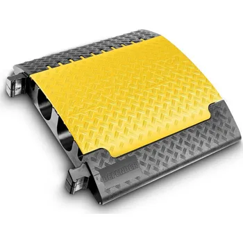 kabelová chránička Černo-žlutý plastový kabelový most s víkem DEFENDER Ultra L - délka 70 cm, šířka 78,3 cm, výška 13,9 cm