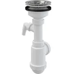 ALCA A446P-DN50/40 Sifon dřezový s nerezovou mřížkou DN115 a přípojkou