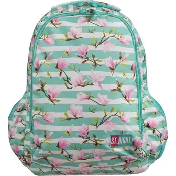 Školní batoh St.RIGHT Školní batoh dvoukomorový Flower Magnolia