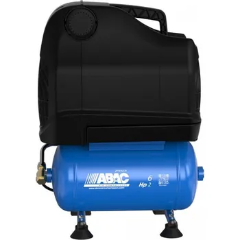 Kompresor ABAC kompresory Pístový kompresor bezolejový - OSS10P-0,75-6RM příkon 0,75 kW, sací výkon 111 l/min, tlak 10 bar, vzdušník 6 l, napětí 230/50 V/Hz