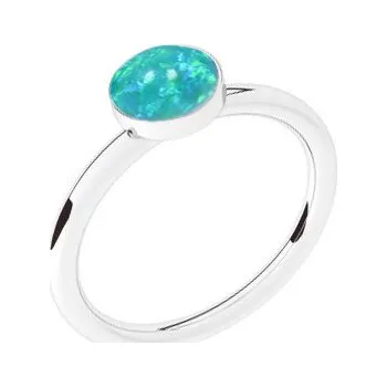 Prsten NUBIS® Stříbrný prsten s opálem - velikost 53 - NBP42-OP62-53