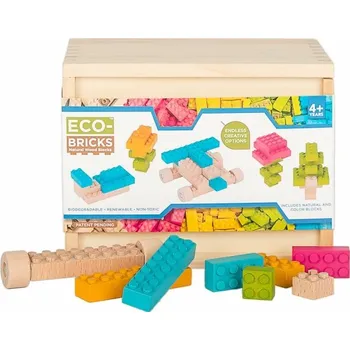 ostatní stavebnice ECO-BRICKS Color dřevěná stavebnice 54 dílků