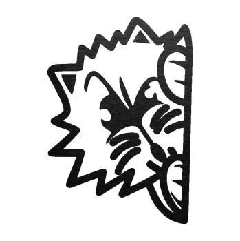 Samolepící dekorace SAMOLEPKA Kočka 026 levá kuk (63 - škrábaný kov černý) NA AUTO, NÁLEPKA, FÓLIE, POLEP, TUNING, VLASTNÍ TEXT, TISK, AUTOSAMOLEPKY.cz, POLEPY, OBRÁZEK, LOGO, SAMOLEPKY