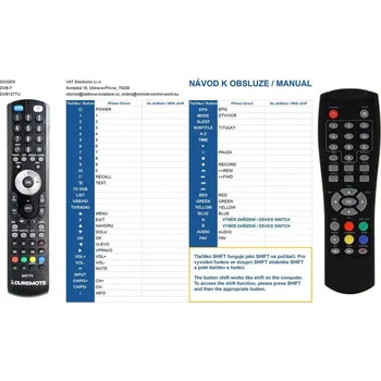 Dálkový ovladač General GOGEN DVB137TU, ESSENTIEL TITANIUM, GRANDIN DVB1200 - dálkový ovladač