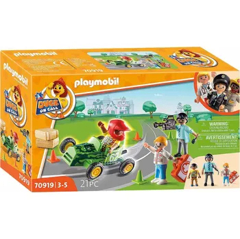 Stavebnice Playmobil PLAYMOBIL® DUCK ON CALL 70919 Záchranná akce: Pomozte závodníkovy!