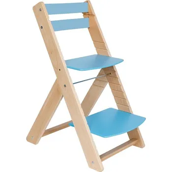 Jídelní židle Woodpartner rostoucí židle Vendy buková lak modrá