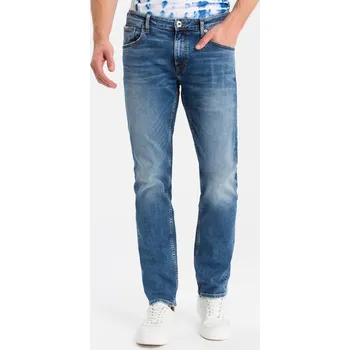 Pánské džíny Cross pánské slim fit džíny Damien E198-020 modré Velikost: 32/34