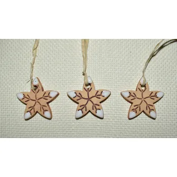 Vánoční dekorace Keramická závěsná hvězdička