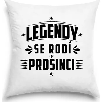 Dekorativní polštářek Polštář - Legendy se rodí v prosinci