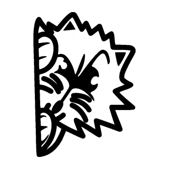 Samolepící dekorace SAMOLEPKA Kočka 026 pravá kuk (01 - černá) NA AUTO, NÁLEPKA, FÓLIE, POLEP, TUNING, VLASTNÍ TEXT, TISK, AUTOSAMOLEPKY.cz, POLEPY, OBRÁZEK, LOGO, SAMOLEPKY