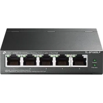 Switch TP-Link switch TL-SF1005LP (5x100Mb/s, 4xPoE, 41W, fanless)