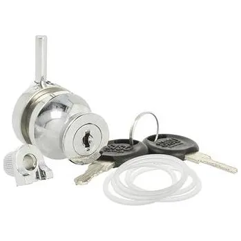 Nábytkové kování Zámek na skleněné dveře 689, různé klíče, zamak pochromovaný