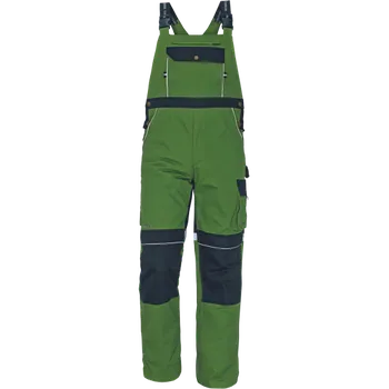 Pracovní oblečení ČERVA STANMORE kalhoty s laclem Barva: zeleno-černá, Velikost: 52