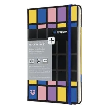 Cizojazyčná kniha Moleskine+ Dropbox Connected Large Plain Hardback Smart Notebook: Black