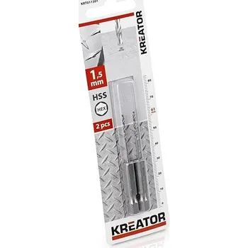 Vrták KREATOR 2 ks HSS Vrtáků do kovu HEX 45778 x 61 mm KRT011301