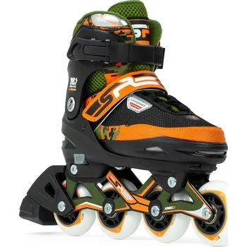 Kolečkové brusle SFR - Pixel Adjustable Green/Orange - nastavitelné in-line brusle Velikost (brusle): L (37, 38, 39.5, 40,5)