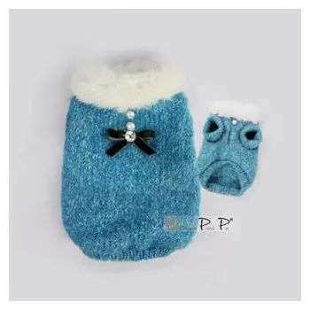 Obleček pro psa Svetr pro psy Pretty Pet Wool - modrá varianta S