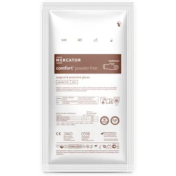 Vyšetřovací rukavice Sterilní elastické latexové rukavice Mercator COMFORT Powder-Free 2 ks 8,0