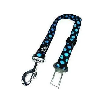 Postroj pro psa Bezpečnostní pás DINOFASHION modrý puntík