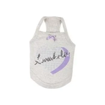 Obleček pro psa Pinkaholic Romance tričko - světle šedá varianta L