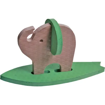 Surfující pěnový slon (vodolepky) 70 Hnědá / 62 Tmavě zelená