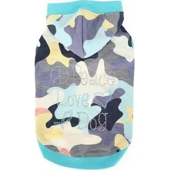 Obleček pro psa Pinkaholic Delta Hoodie mikina - modrá varianta S